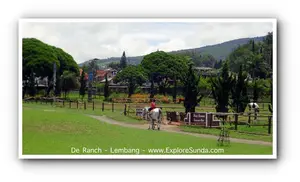 Let’s have fun at De Ranch Lembang Bandung! Ride a horse and pretend to be a cowboy/girl, ride a delman, do flying fox, jump on trampoline, shoot archery ...