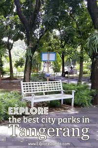 List of the best city parks in Tangerang: where we can find a library, butterflies, rabbits, playground, birds, and cute statues for selfies...