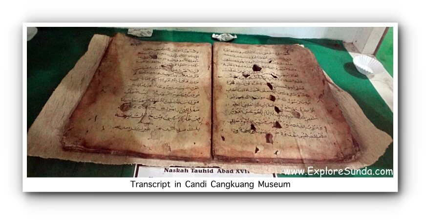 Transcript in Candi Cangkuang Museum - Leles, Garut