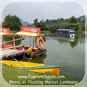 Boats at Floating Market Lembang Boats at Floating Market Lembang