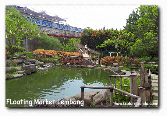 Fish pond at Floating Market Lembang.