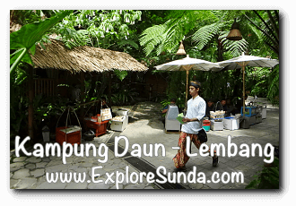 Kampung Daun Culture Gallery and Cafe, a Sundanese restaurant in Cihideung, Lembang. Kampung Daun Culture Gallery and Cafe, a Sundanese restaurant in Cihideung, Lembang.
