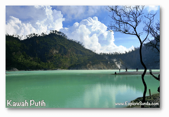 Mountains and Active Volcano in Sunda: Kawah Putih at mount Patuha, Bandung.