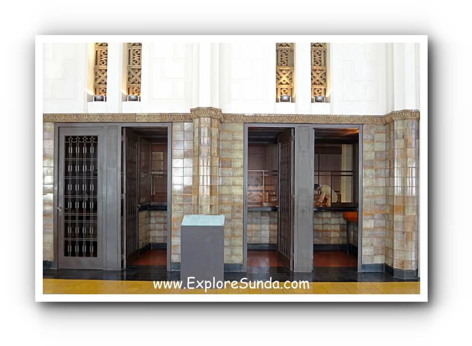 The old teller booths in Museum Bank Indonesia at Kota Tua Jakarta