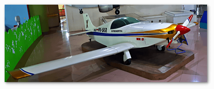 A model of an airplane at PP-IPTEK, the Science Center in Taman Mini Indonesia Indah. A model of an airplane at PP-IPTEK, the Science Center in Taman Mini Indonesia Indah.