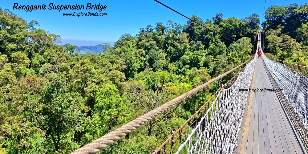 The breathtaking view from Rengganis Suspension Bridge