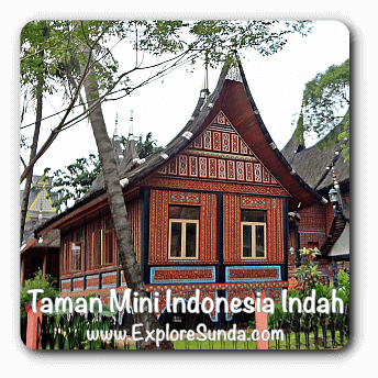 Traditional Houses and Places of Worship in Taman Mini Indonesia Indah.