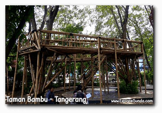 A bamboo platform in Bamboo garden - Tangerang.