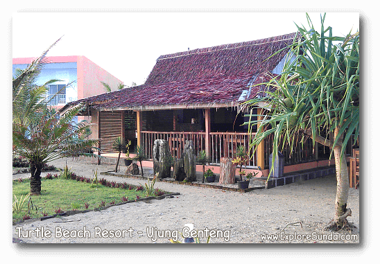 Turtle Beach Resort at Ujung Genteng Beach.