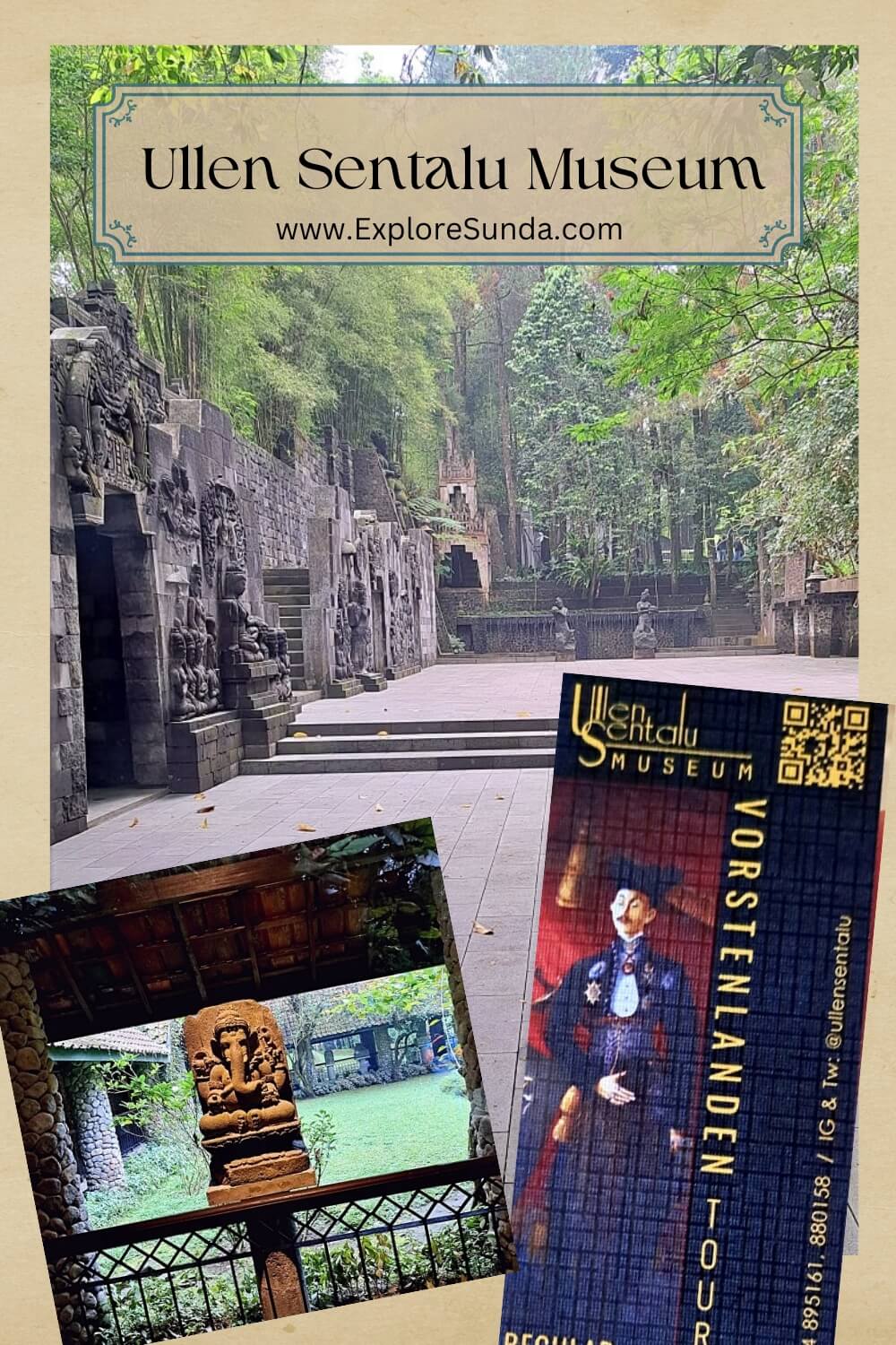 Visit Ullen Sentalu Museum in Kaliurang Yogyakarta, an extraordinary museum on Javanese history, art, and culture, neatly packaged in a modern setting. | #ExploreSunda #UllenSentaluMuseum #Yogyakarta