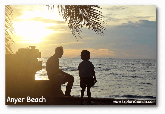 Sunset at Anyer beach.