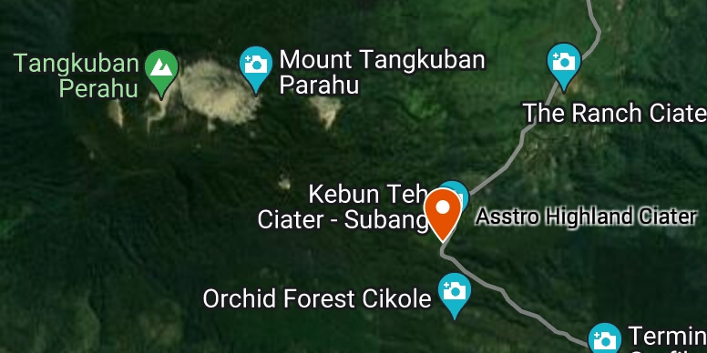 Location of Asstro Highland Ciater, Lembang.