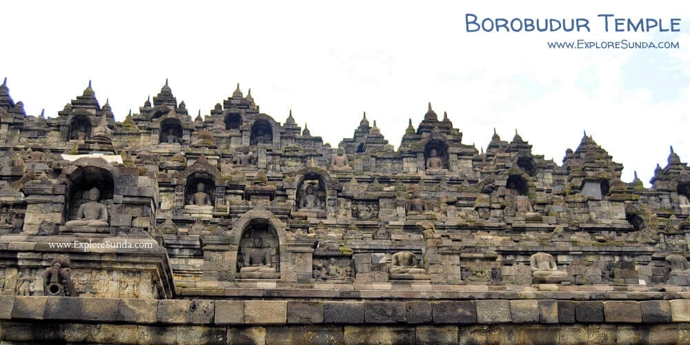 Hundreds of Buddha Statues at Candi Borobudur (Borobudur Temple).