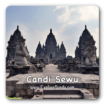 Candi Sewu, Candi Lumbung, and Candi Bubrah in Prambanan Archaeological Park.