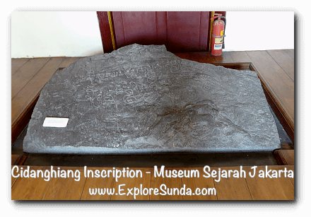 Cidanghiang Inscription at Jakarta History Museum Cidanghiang Inscription at Jakarta History Museum