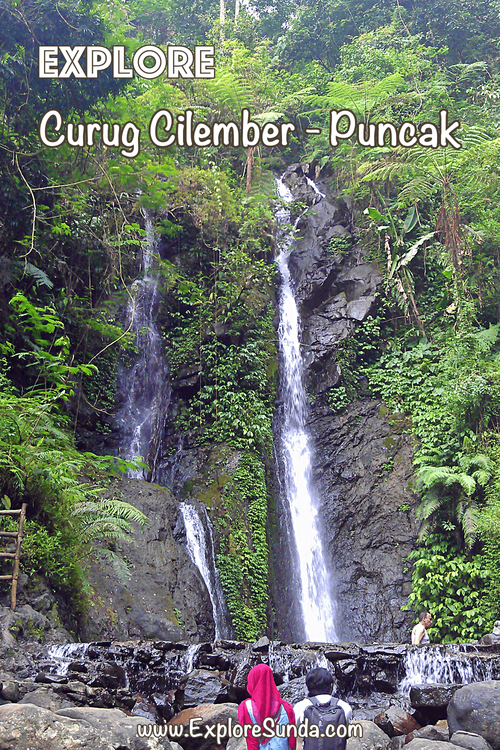 Curug Cilember, a favorite waterfall in Puncak Pass.