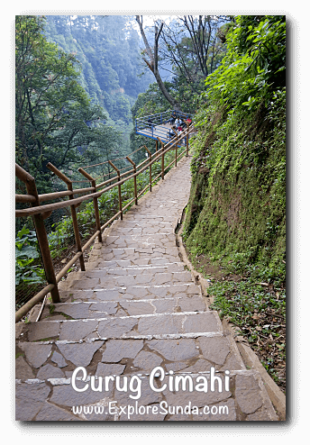 Stairs at Curug Cimahi, the Rainbow Waterfall, at Cisarua Lembang. Stairs at Curug Cimahi, the Rainbow Waterfall, at Cisarua Lembang.