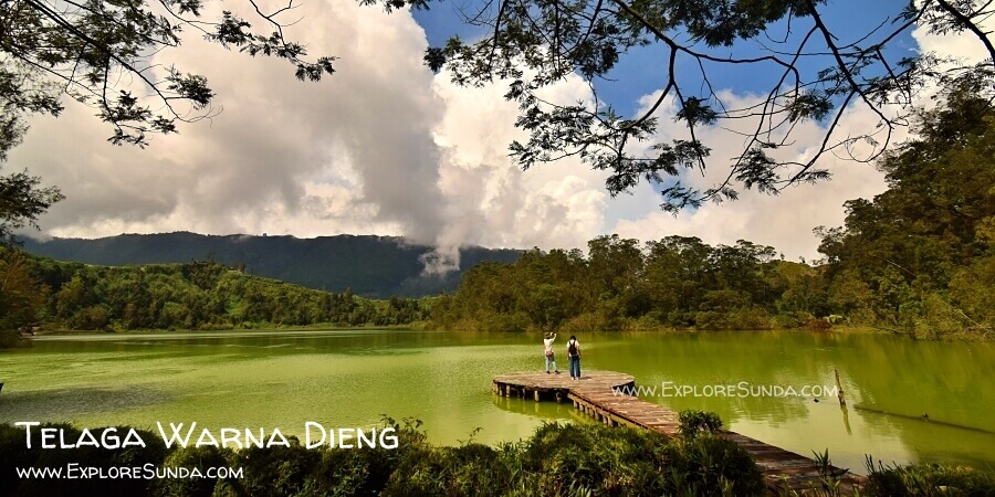 The breathtaking view of Telaga Warna in Dieng Plateau. The breathtaking view of Telaga Warna in Dieng Plateau.