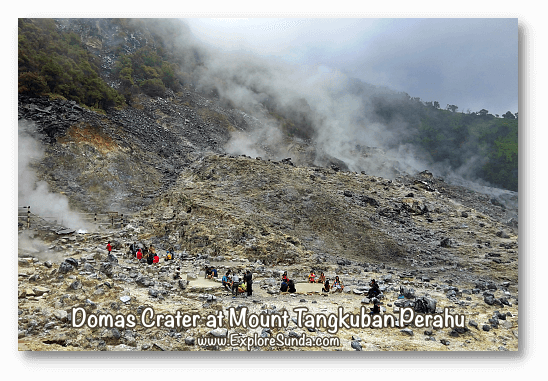 Mountains and Active Volcano in Sunda: Queen crater at mount Tangkuban Perahu, Bandung.