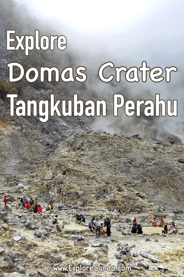 Hiking, boiling eggs, enjoying mud spa, spotting lutung (langur) or eagle are things we do at Domas crater, Tangkuban Perahu.  