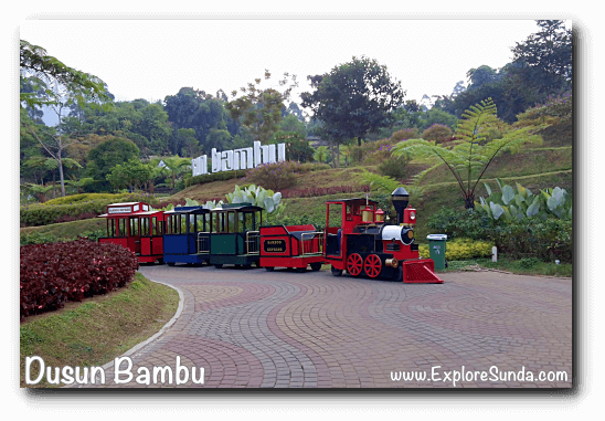 Mini train ride at Dusun Bambu,  Cisarua - Lembang
