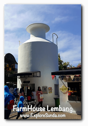 Giant milk container, i.e. fresh milk kiosk in FarmHouse Lembang Giant milk container, i.e. fresh milk kiosk in FarmHouse Lembang
