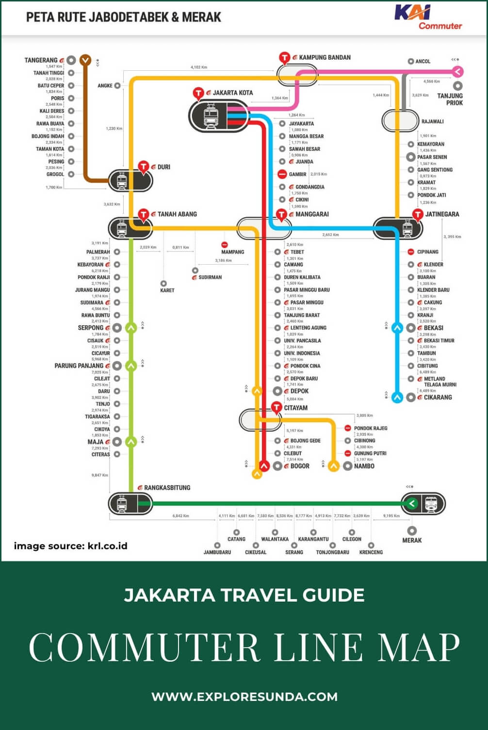 Explore Jakarta with Commuter Line trains | The map of Jakarta's Commuter Rail Lines | #ExploreSunda