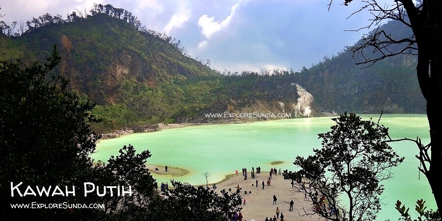 The view of Kawah Putih from the look out deck. The view of Kawah Putih from the look out deck.