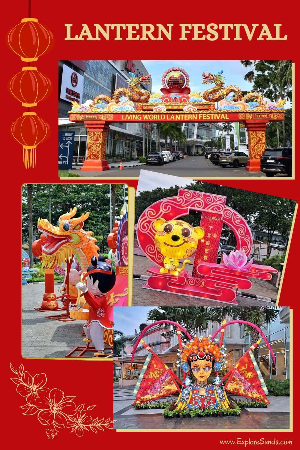 Lantern Festival in Living World Mall, Alam Sutera, South Tangerang to celebrate the Chinese New Year 2574.