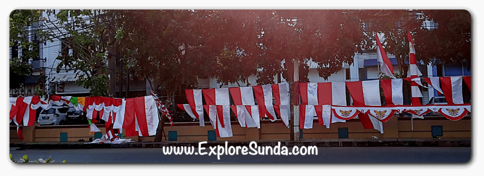 Red and white decoration for the celebration of Indonesia independence day Red and white decoration for the celebration of Indonesia independence day