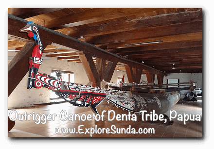 Perahu Cadik suku Denta, Papua (Outrigger Canoe of Denta Tribe from Papua) in Museum Bahari Perahu Cadik suku Denta, Papua (Outrigger Canoe of Denta Tribe from Papua) in Museum Bahari
