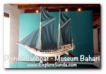 A miniature of Phinisi sailboat in Museum Bahari A miniature of Phinisi sailboat in Museum Bahari