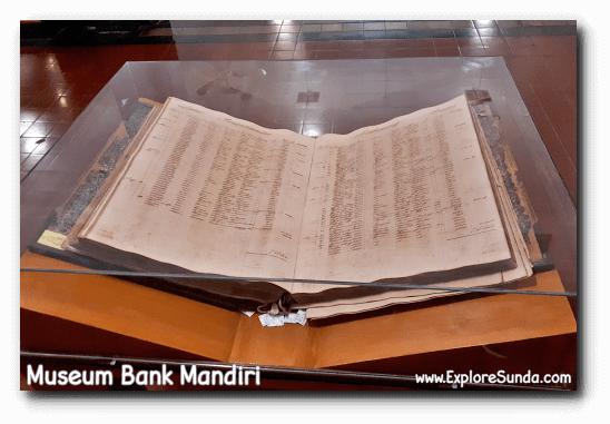 Grote Book (Big Book in English a.k.a the company ledger) is literally big! It is displayed in Museum Bank Mandiri at Kota Tua Jakarta.