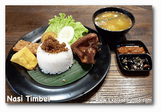 Nasi Timbel, a Sundanese rice set. Nasi Timbel, a Sundanese rice set.