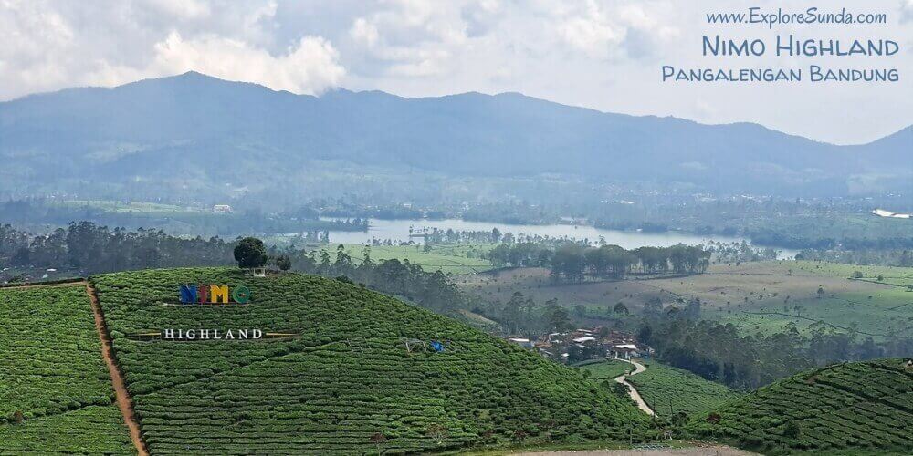 Stunning view of Malabar tea plantation and Situ Cileunca from Nimo Highland.