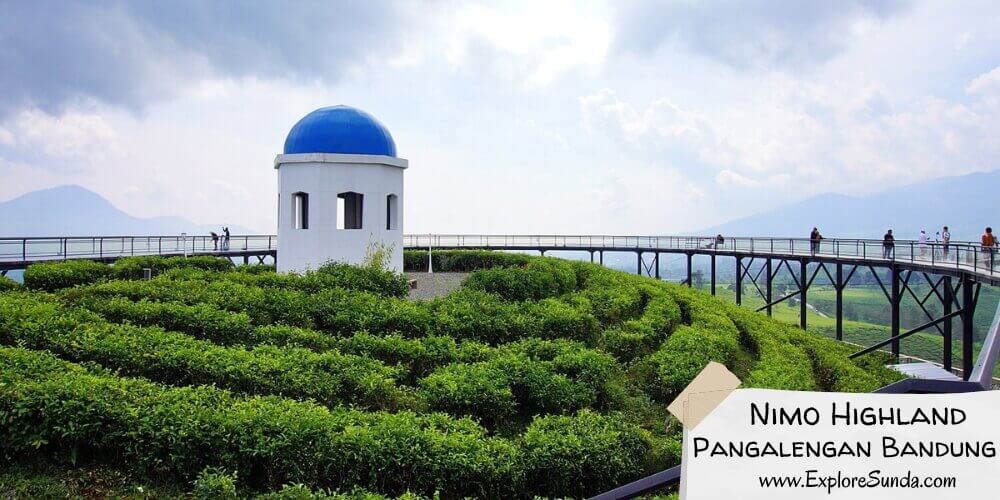 The glass bridge at Nimo Highland, Pangalengan - Bandung.