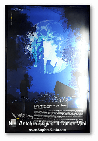 The poster of Nini Anteh at Among Putro Skyworld, Taman Mini Indonesia Indah.