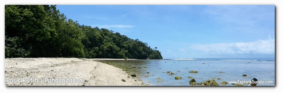 The beautiful view of Pasir Putih, Pangandaran.
