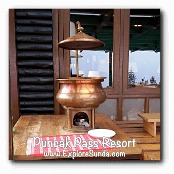 Soup container at Puncak Pass Resort