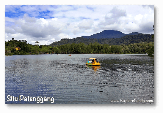 Mountains and Active Volcano in Sunda: an ancient crater at Situ Patenggang, Bandung.