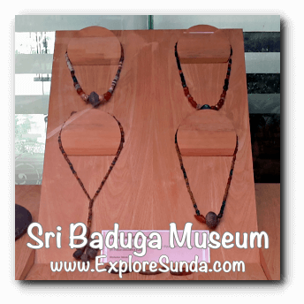 Accessories found from archaeological site is displayed in Sri Baduga Museum, Bandung.