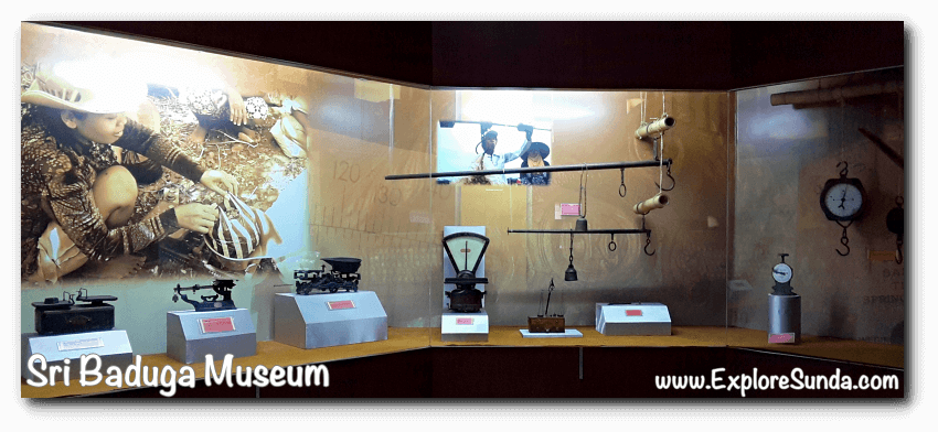 Various weighing scales at Sri Baduga Museum, Bandung