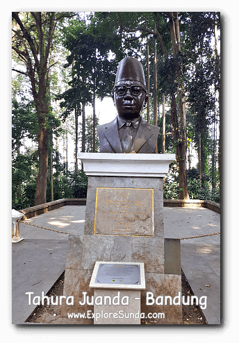 The head bust of Ir. H. Djoeanda with Djoeanda Declaration below it, at Taman Hutan Raya Ir. H. Djoeanda | TahuraJuanda - DagoPakar, Bandung.
