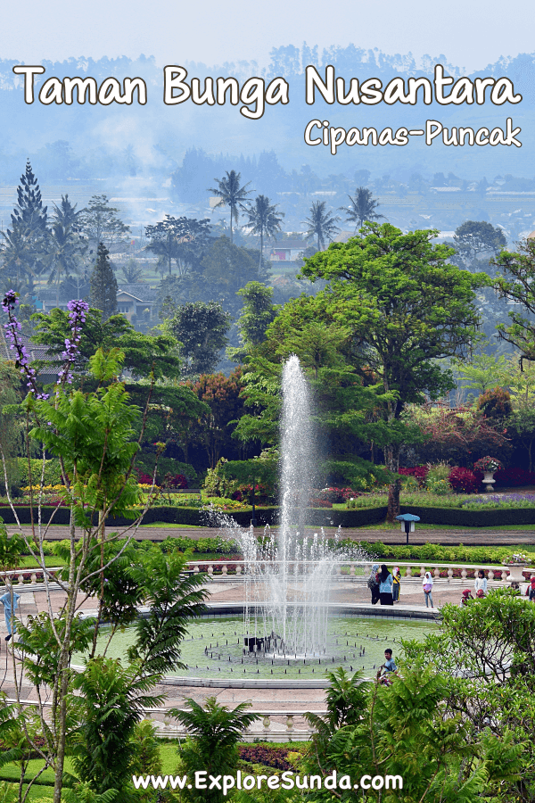 Explore Taman Bunga Nusatara in Cipanas Puncak | See the beautiful flower garden with its many themes and topiaries: Balinese, Japanese, French, Mediterranean, and Rose Gardens | #ExploreSunda
