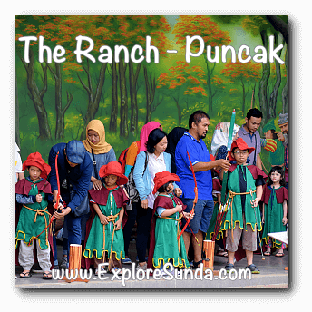 Children archery at The Ranch in Cisarua, Puncak