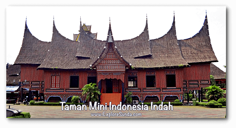 The replica of Pagaruyung palace from West Sumatera in Taman Mini Indonesia Indah, Jakarta. The replica of Pagaruyung palace from West Sumatera in Taman Mini Indonesia Indah, Jakarta.