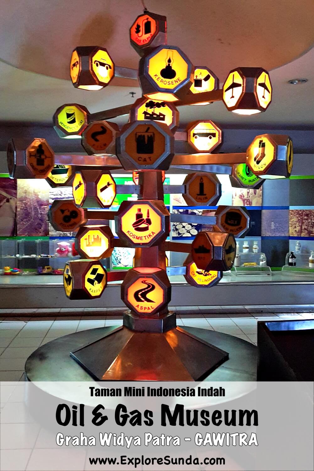 The Oil Tree in the Oil and Gas Museum | Graha Widya Patra - GAWITRA - Museum Minyak dan Gas Bumi | Taman Mini Indonesia Indah | #ExploreSunda