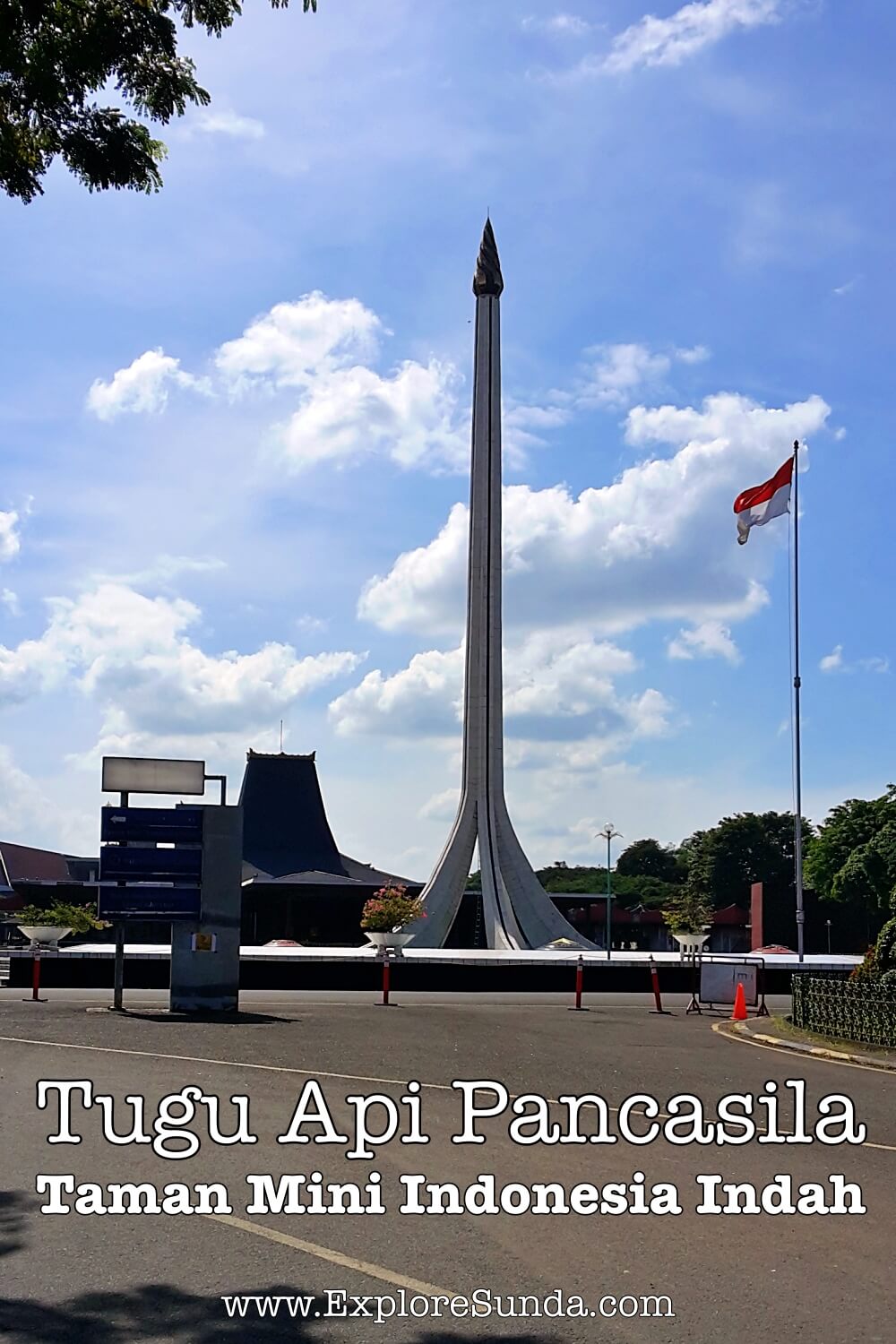 Find out the symbols represented by Tugu Api Pancasila at Taman Mini Indonesia Indah, Jakarta | #ExploreSunda